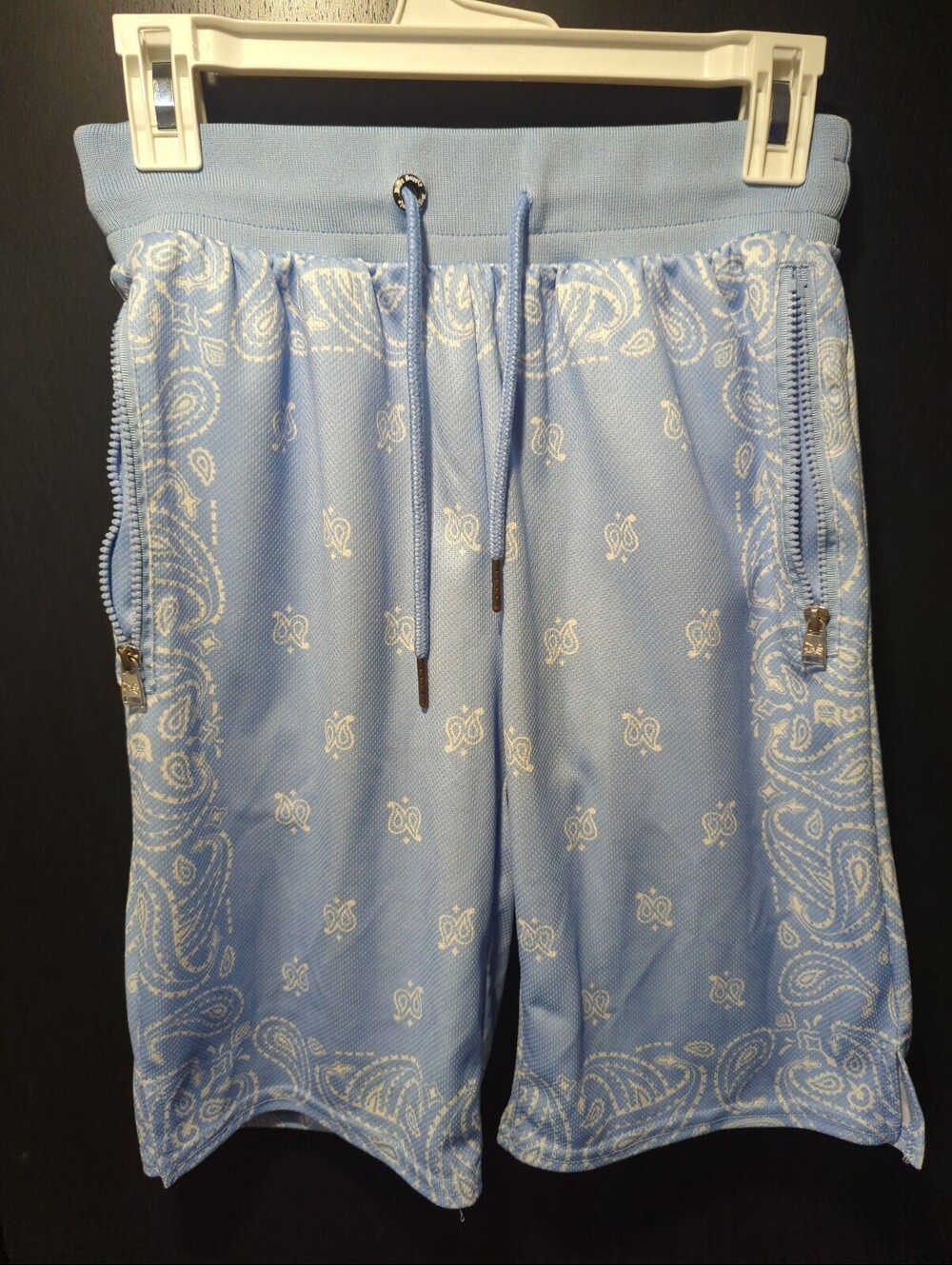 Dogg Supply by Snoop Dogg Light Blue Paisley Print Shorts XS